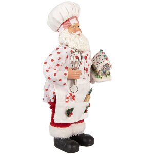 Decorazione Babbo Natale Clayre & Eef Bianco Rosso 15x10x28 cm