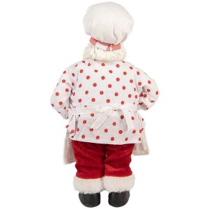 Decorazione Babbo Natale Clayre & Eef Bianco Rosso 15x10x28 cm