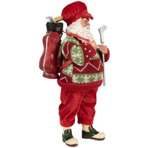 Clayre & Eef Babbo Natale Decorazione Golf 15x10x28 cm Rosso Verde