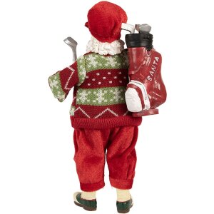 Clayre & Eef Babbo Natale Decorazione Golf 15x10x28 cm Rosso Verde
