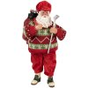Clayre & Eef Babbo Natale Decorazione Golf 15x10x28 cm Rosso Verde