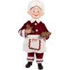 Clayre & Eef Decorazione Natalizia Elfo Rosso Bianco 15x10x28 cm