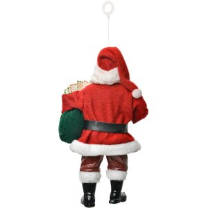 Clayre & Eef Babbo Natale Decorazione Appeso 11x6x17 cm Rosso Bianco Verde