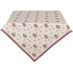 Tovaglia Clayre & Eef CGM01 100x100 cm Beige-Marrone
