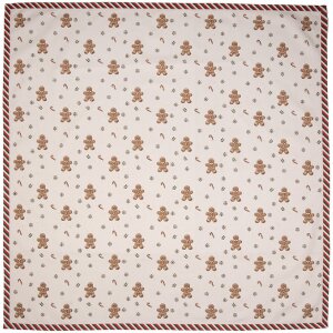 Tovaglia Clayre & Eef CGM01 100x100 cm Beige-Marrone
