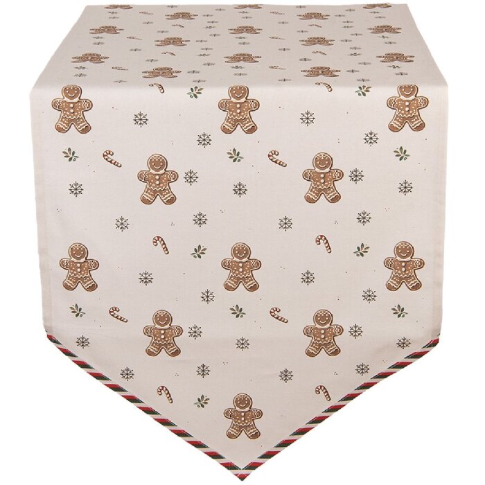 Runner da tavolo Clayre & Eef CGM65 50x160 cm Beige Marrone