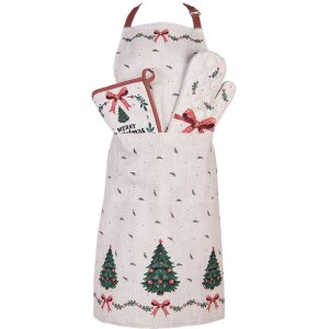 Presa per pentole Clayre & Eef TCH45 20x20 cm Beige, Verde, Rosso
