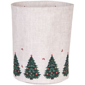 Cestino per il pane Clayre & Eef TCH50 Ø 15x16 cm Beige Verde Rosso