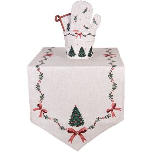 Cestino per il pane Clayre & Eef TCH50 Ø 15x16 cm Beige Verde Rosso