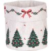 Cestino per il pane Clayre & Eef TCH50 Ø 15x16 cm Beige Verde Rosso