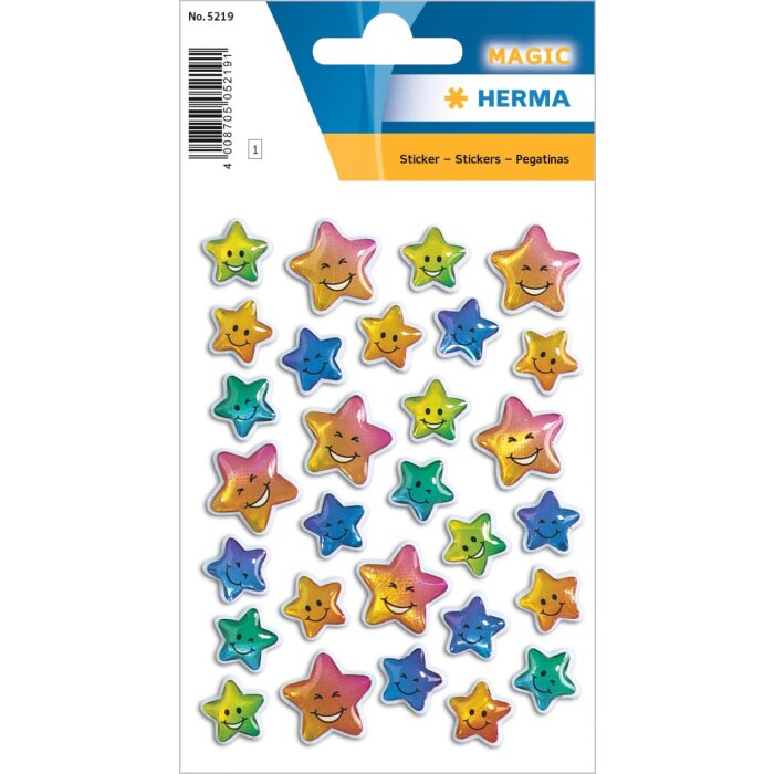 HERMA Etichette decorative MAGIC stelle colorate Pietra 1 foglio