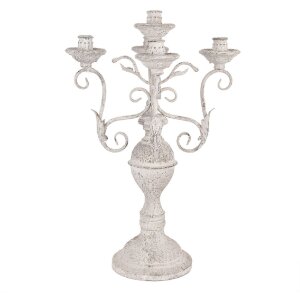 Portacandele Clayre & Eef 5Y1291 Ø 29x58 cm Bianco