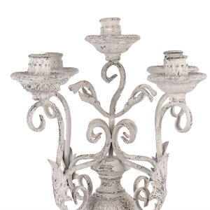 Portacandele Clayre & Eef 5Y1291 Ø 29x58 cm Bianco