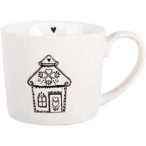 Tazza Clayre & Eef 6CEMU0185 Bianca/Nera 12x8x7 cm...