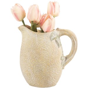 Brocca Decorativa Clayre & Eef 6TE0576 Gialla e Verde 20x15x20 cm