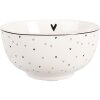 Ciotola in porcellana Clayre & Eef BHSBO0002 Ø 14x7 cm 500 ml Bianco Nero