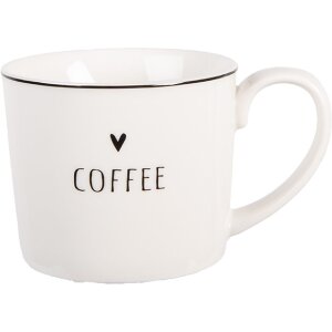 Tazza Clayre & Eef BHSMU0002 12x8x7 cm Bianca e Nera