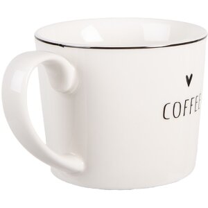 Tazza Clayre & Eef BHSMU0002 12x8x7 cm Bianca e Nera