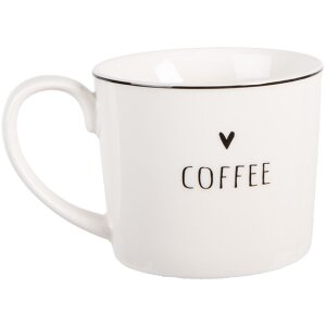Tazza Clayre & Eef BHSMU0002 12x8x7 cm Bianca e Nera