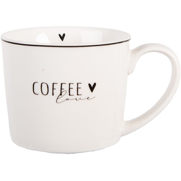 Tazza Clayre & Eef BHSMU0003 12x8x7 cm Bianca & Nera 275 ml