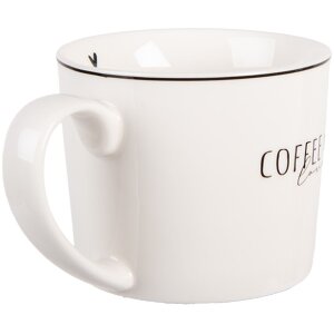 Tazza Clayre & Eef BHSMU0003 12x8x7 cm Bianca & Nera 275 ml