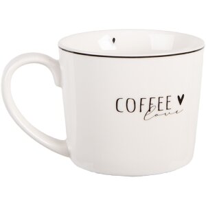 Tazza Clayre & Eef BHSMU0003 12x8x7 cm Bianca & Nera 275 ml