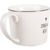 Tazza in porcellana Clayre & Eef BHSMU0004 12x8x7 cm 275 ml Bianco Nero
