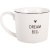Tazza in porcellana Clayre & Eef BHSMU0004 12x8x7 cm 275 ml Bianco Nero
