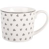 Tazza Clayre & Eef BHSMU0005 12x8x7 cm Bianca e Nera 275 ml