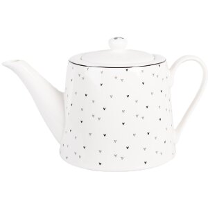 Teiera Clayre & Eef BHSTE 23x14x14 cm 1000 ml Bianco...