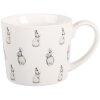 Tazza in porcellana Clayre & Eef BNSMU 12x8x7 cm 275 ml Bianco Nero