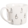 Tazza in porcellana Clayre & Eef BNSMU 12x8x7 cm 275 ml Bianco Nero