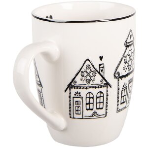 Tazza Clayre & Eef GBBMU 12x8x10 cm Beige e Nero