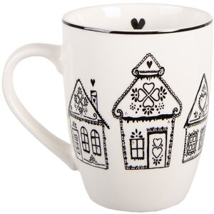 Tazza Clayre & Eef GBBMU 12x8x10 cm Beige e Nero