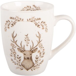 Tazza Clayre & Eef GTWMU 12x8x10 cm Beige-Marrone 350 ml
