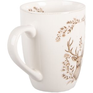 Tazza Clayre & Eef GTWMU 12x8x10 cm Beige-Marrone 350 ml