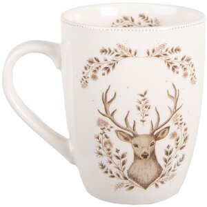 Tazza Clayre & Eef GTWMU 12x8x10 cm Beige-Marrone 350 ml
