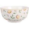 Clayre & Eef LELBO Ciotola Porcellana Bianco Giallo Ø14x7cm 500ml