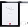 Cornice per foto Effect Alu Profil S3 Nera o Argento 13x13 fino a 70x100 Vetro selezionabile