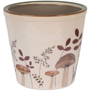 Vaso per fiori Clayre & Eef 6CELFJ0001XL Ø 21x20 cm Beige Marrone
