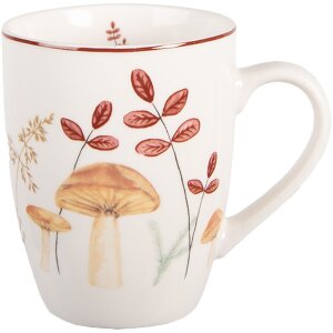 Tazza Clayre & Eef LFJMU 12x8x10 cm Beige e Braun 350 ml