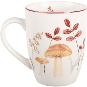Tazza Clayre & Eef LFJMU 12x8x10 cm Beige e Braun 350 ml