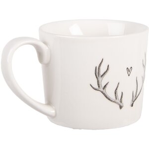 Tazza Clayre & Eef NWVMU 12x8x7 cm 275 ml Bianco Grigio