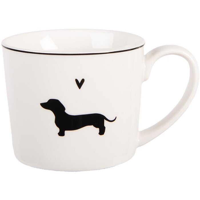 Tazza Clayre & Eef PWSMU0002 12x8x7 cm / 275 ml Bianco Nero