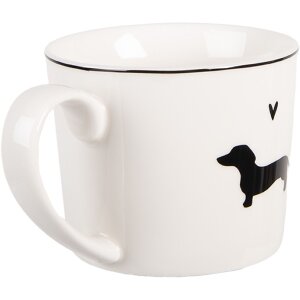 Tazza Clayre & Eef PWSMU0002 12x8x7 cm / 275 ml Bianco Nero