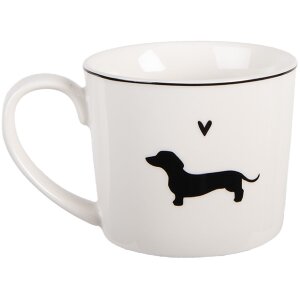 Tazza Clayre & Eef PWSMU0002 12x8x7 cm / 275 ml Bianco Nero