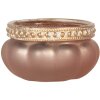 Portacandele Clayre & Eef 6GL5212 Rosa Oro Ø 6x4 cm