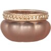 Portacandele Clayre & Eef 6GL5212 Rosa Oro Ø 6x4 cm