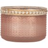 Portacandele in vetro Clayre & Eef 6GL5214 Ø 7x4 cm Rosa