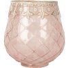 Portacandele Clayre & Eef 6GL5221 Rosa Oro Ø 13 x 14 cm